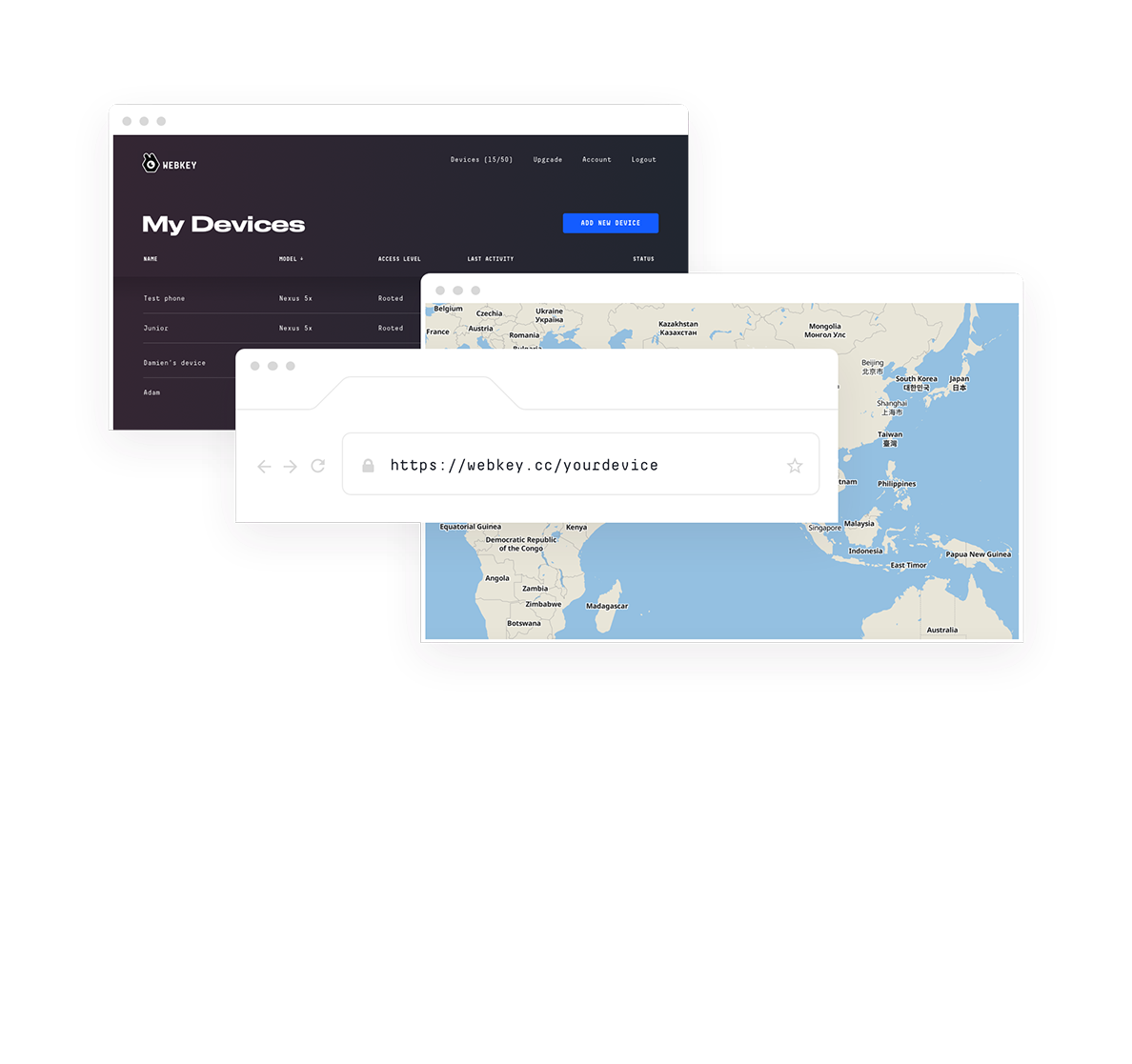 Webkey - Android remote device management